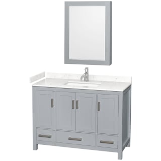 A thumbnail of the Wyndham Collection WCS141448S-VCA-MED Gray / Carrara Cultured Marble Top / Brushed Chrome Hardware