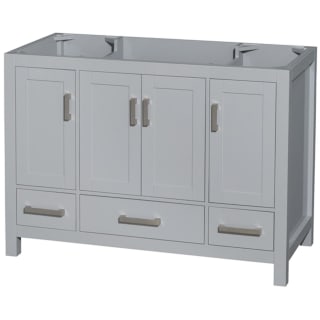 A thumbnail of the Wyndham Collection WC-1414-48-SGL-UM-VAN Gray / Brushed Chrome Hardware