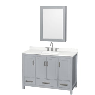 A thumbnail of the Wyndham Collection WCS141448S-QTZ-US3MED Gray / Giotto Quartz Top / Brushed Chrome Hardware