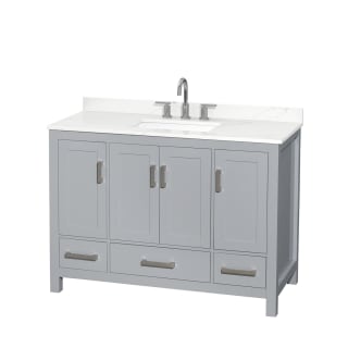 A thumbnail of the Wyndham Collection WCS141448S-QTZ-US3MXX Gray / Giotto Quartz Top / Brushed Chrome Hardware