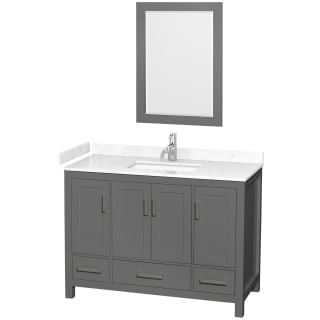 A thumbnail of the Wyndham Collection WCS141448S-VCA-M24 Dark Gray / Carrara Cultured Marble Top / Brushed Chrome Hardware