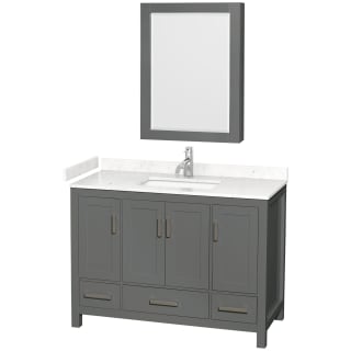 A thumbnail of the Wyndham Collection WCS141448S-VCA-MED Dark Gray / Carrara Cultured Marble Top / Brushed Chrome Hardware