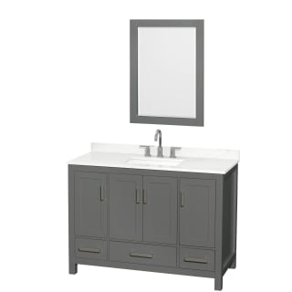 A thumbnail of the Wyndham Collection WCS141448S-QTZ-US3M24 Dark Gray / Giotto Quartz Top / Brushed Chrome Hardware