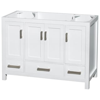 A thumbnail of the Wyndham Collection WC-1414-48-SGL-UM-VAN White / Brushed Chrome Hardware