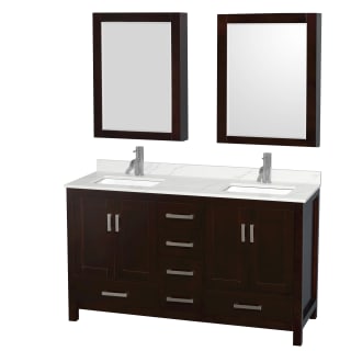 A thumbnail of the Wyndham Collection WCS141460D-QTZ-UNSMED Espresso / Giotto Quartz Top / Brushed Chrome Hardware