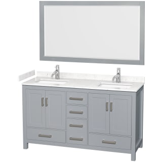 A thumbnail of the Wyndham Collection WCS141460D-VCA-M58 Gray / Carrara Cultured Marble Top / Brushed Chrome Hardware