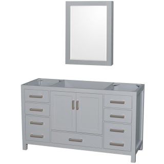 A thumbnail of the Wyndham Collection WCS141460DUNOMED Gray / White Carrara Marble Top / Brushed Chrome Hardware