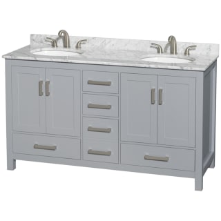 A thumbnail of the Wyndham Collection WCS141460DUNOMXX Gray / White Carrara Marble Top