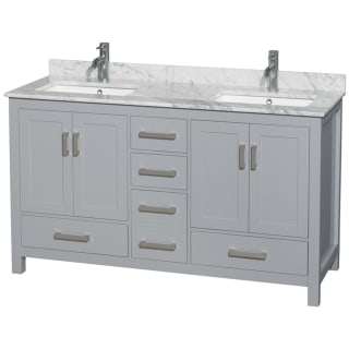 A thumbnail of the Wyndham Collection WCS141460DUNSMXX Gray / White Carrara Marble Top