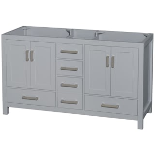 A thumbnail of the Wyndham Collection WC-1414-60-DBL-UM-VAN Gray / Brushed Chrome Hardware