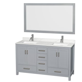 A thumbnail of the Wyndham Collection WCS141460D-QTZ-UNSM58 Gray / Giotto Quartz Top / Brushed Chrome Hardware