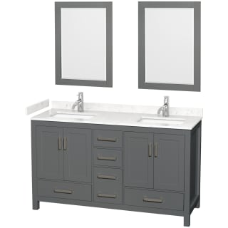 A thumbnail of the Wyndham Collection WCS141460D-VCA-M24 Dark Gray / Carrara Cultured Marble Top / Brushed Chrome Hardware