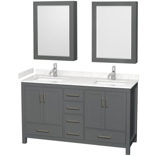 A thumbnail of the Wyndham Collection WCS141460D-VCA-MED Dark Gray / Carrara Cultured Marble Top / Brushed Chrome Hardware