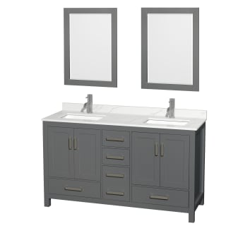 A thumbnail of the Wyndham Collection WCS141460D-QTZ-UNSM24 Dark Gray / Giotto Quartz Top / Brushed Chrome Hardware