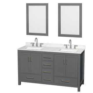 A thumbnail of the Wyndham Collection WCS141460D-QTZ-US3M24 Dark Gray / Giotto Quartz Top / Brushed Chrome Hardware