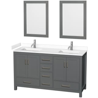 A thumbnail of the Wyndham Collection WCS141460D-VCA-M24 Dark Gray / White Cultured Marble Top / Brushed Chrome Hardware