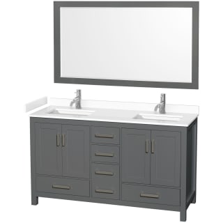 A thumbnail of the Wyndham Collection WCS141460D-VCA-M58 Dark Gray / White Cultured Marble Top / Brushed Chrome Hardware