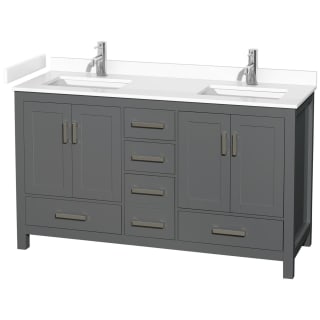 A thumbnail of the Wyndham Collection WCS141460D-VCA-MXX Dark Gray / White Cultured Marble Top / Brushed Chrome Hardware