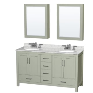 A thumbnail of the Wyndham Collection WCS141460DUNOMED Light Green / Brushed Nickel Hardware