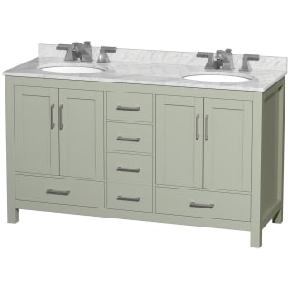 A thumbnail of the Wyndham Collection WCS141460DUNOMXX Light Green / Brushed Nickel Hardware