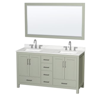 A thumbnail of the Wyndham Collection WCS141460D-QTZ-US3M58 Light Green / Giotto Quartz Top / Brushed Nickel Hardware