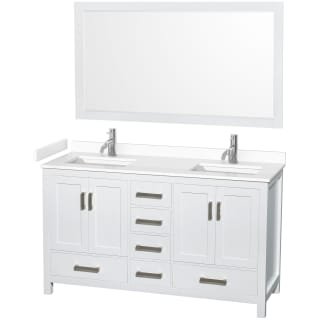 A thumbnail of the Wyndham Collection WCS141460D-VCA-M58 White / White Cultured Marble Top / Brushed Chrome Hardware