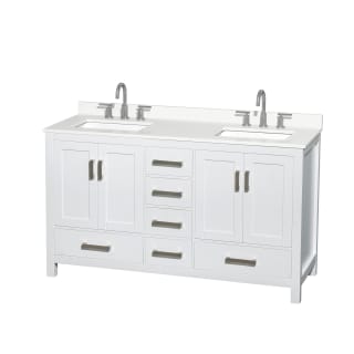 A thumbnail of the Wyndham Collection WCS141460D-QTZ-US3MXX White / White Quartz Top / Brushed Chrome Hardware