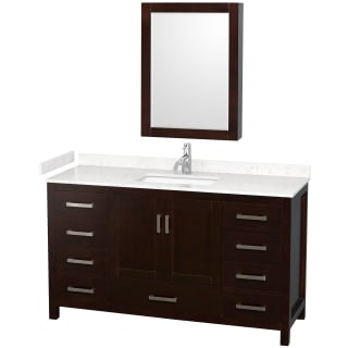 A thumbnail of the Wyndham Collection WCS141460S-VCA-MED Espresso / Carrara Cultured Marble Top / Brushed Chrome Hardware