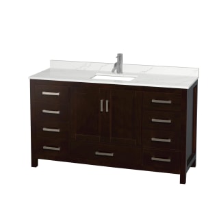 A thumbnail of the Wyndham Collection WCS141460S-QTZ-UNSMXX Espresso / Giotto Quartz Top / Brushed Chrome Hardware