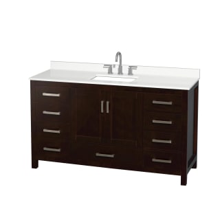 A thumbnail of the Wyndham Collection WCS141460S-QTZ-US3MXX Espresso / White Quartz Top / Brushed Chrome Hardware