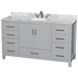 A thumbnail of the Wyndham Collection WCS141460SUNOMXX Gray / White Carrara Marble Top