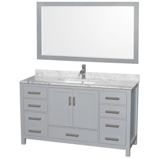 A thumbnail of the Wyndham Collection WCS141460SUNSM58 Gray / White Carrara Marble Top / Brushed Chrome Hardware