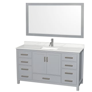 A thumbnail of the Wyndham Collection WCS141460S-QTZ-UNSM58 Gray / Giotto Quartz Top / Brushed Chrome Hardware