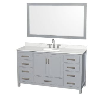 A thumbnail of the Wyndham Collection WCS141460S-QTZ-US3M58 Gray / Giotto Quartz Top / Brushed Chrome Hardware