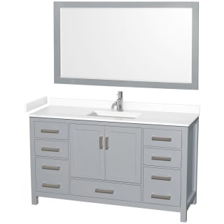 A thumbnail of the Wyndham Collection WCS141460S-VCA-M58 Gray / White Cultured Marble Top / Brushed Chrome Hardware