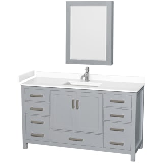 A thumbnail of the Wyndham Collection WCS141460S-VCA-MED Gray / White Cultured Marble Top / Brushed Chrome Hardware