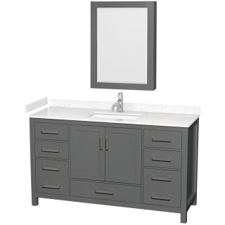 A thumbnail of the Wyndham Collection WCS141460S-VCA-MED Dark Gray / Carrara Cultured Marble Top / Brushed Chrome Hardware