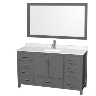 A thumbnail of the Wyndham Collection WCS141460S-QTZ-UNSM58 Dark Gray / Giotto Quartz Top / Brushed Chrome Hardware