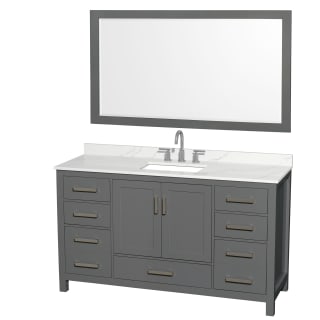 A thumbnail of the Wyndham Collection WCS141460S-QTZ-US3M58 Dark Gray / Giotto Quartz Top / Brushed Chrome Hardware