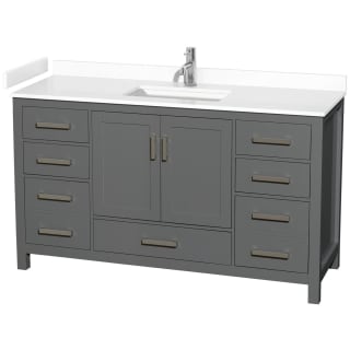 A thumbnail of the Wyndham Collection WCS141460S-VCA-MXX Dark Gray / White Cultured Marble Top / Brushed Chrome Hardware