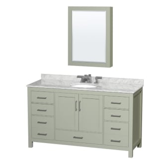 A thumbnail of the Wyndham Collection WCS141460SUNOMED Light Green / Brushed Nickel Hardware