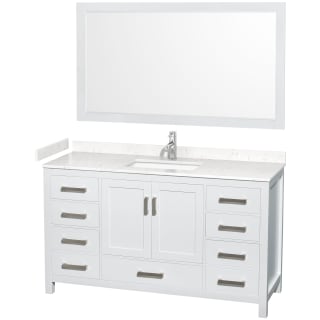 A thumbnail of the Wyndham Collection WCS141460S-VCA-M58 White / Carrara Cultured Marble Top / Brushed Chrome Hardware