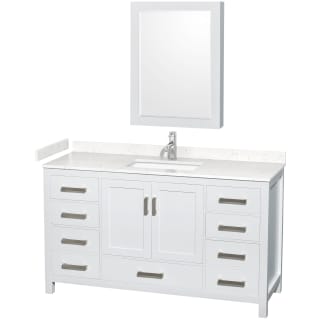 A thumbnail of the Wyndham Collection WCS141460S-VCA-MED White / Carrara Cultured Marble Top / Brushed Chrome Hardware