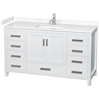 A thumbnail of the Wyndham Collection WCS141460S-VCA-MXX White / Carrara Cultured Marble Top / Brushed Chrome Hardware