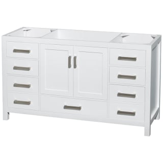 A thumbnail of the Wyndham Collection WC-1414-60-SGL-UM-VAN White / Brushed Chrome Hardware