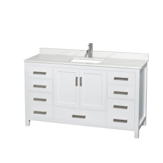 A thumbnail of the Wyndham Collection WCS141460S-QTZ-UNSMXX White / Giotto Quartz Top / Brushed Chrome Hardware