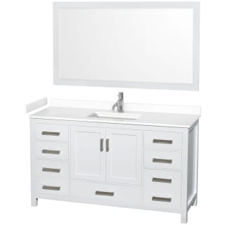 A thumbnail of the Wyndham Collection WCS141460S-VCA-M58 White / White Cultured Marble Top / Brushed Chrome Hardware