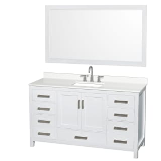 A thumbnail of the Wyndham Collection WCS141460S-QTZ-US3M58 White / White Quartz Top / Brushed Chrome Hardware