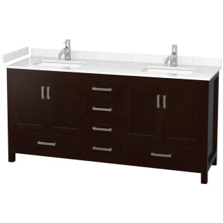 A thumbnail of the Wyndham Collection WCS141472D-VCA-MXX Espresso / Carrara Cultured Marble Top / Brushed Chrome Hardware