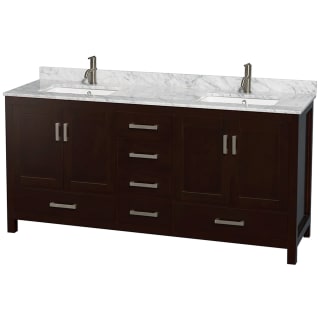 A thumbnail of the Wyndham Collection WCS141472DUNSMXX Espresso / White Carrara Marble Top / Brushed Chrome Hardware